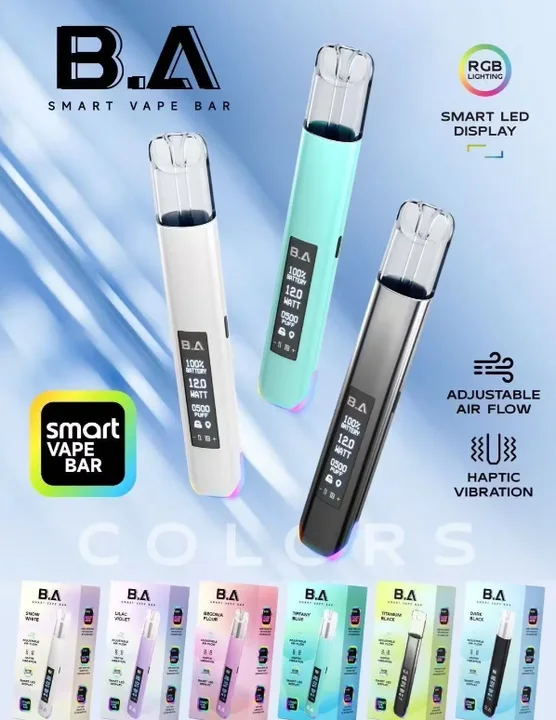 B.A Smart Vape Bar 一代智慧電子煙主機｜RGB炫彩環吸・極簡設